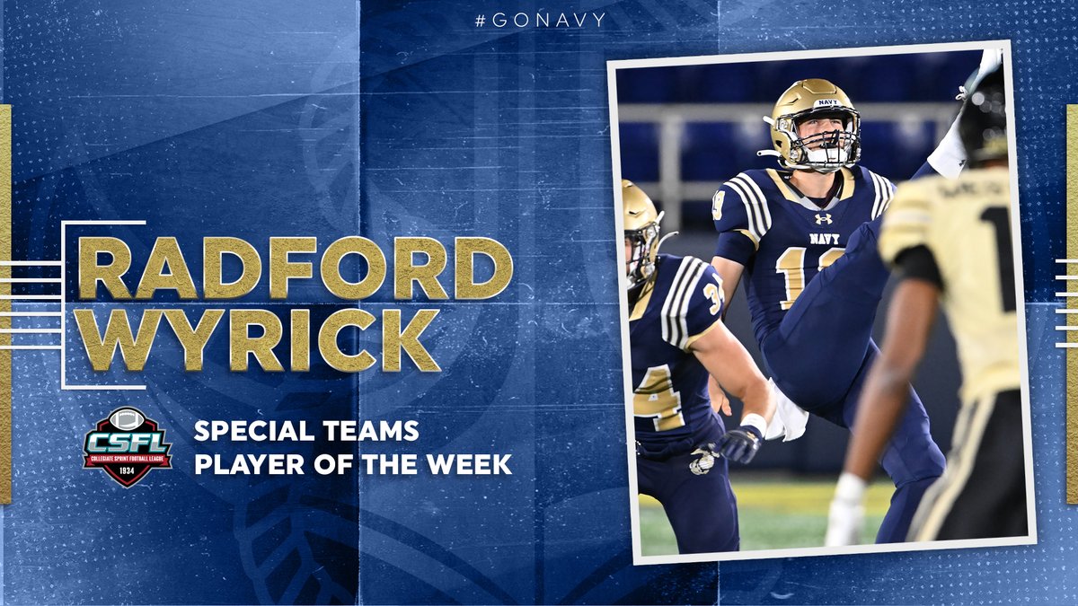Congratulations to Alex Totta (NAAA) and Radford Wyrick (CSFL) for earning Athlete of the Week honors!! #GoNavy 

📰: tinyurl.com/29qckqub