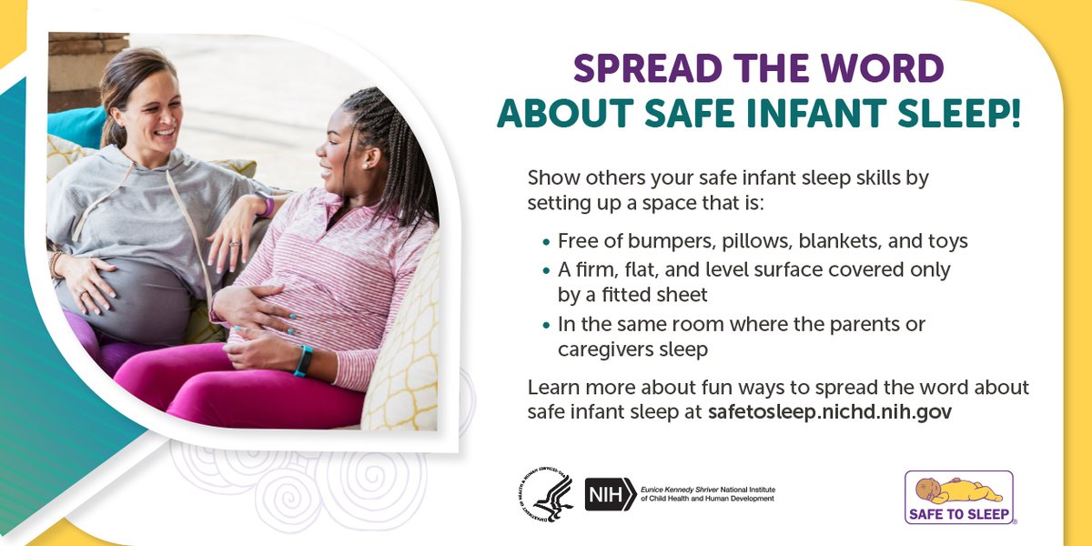 It's a snap to help spread the word about #SIDSAwarenessMonth and safe infant sleep. Make sure baby is on their back to sleep in a safety-approved area with no blankets, quilts, stuffed toys, or other items. Let's make sure all babies are #safetosleep!