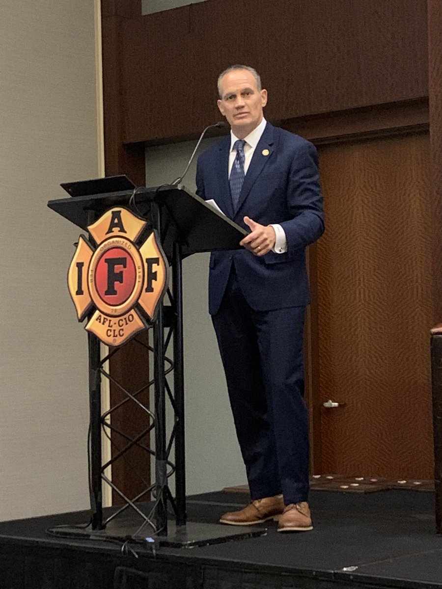Great to be back home in the @IAFFofficial 10th District with @team10th. This education seminar is a chance for union leaders to train with colleagues and IAFF experts so they can best protect our members and their families. Thanks to @SFFFLocal798 for hosting.
