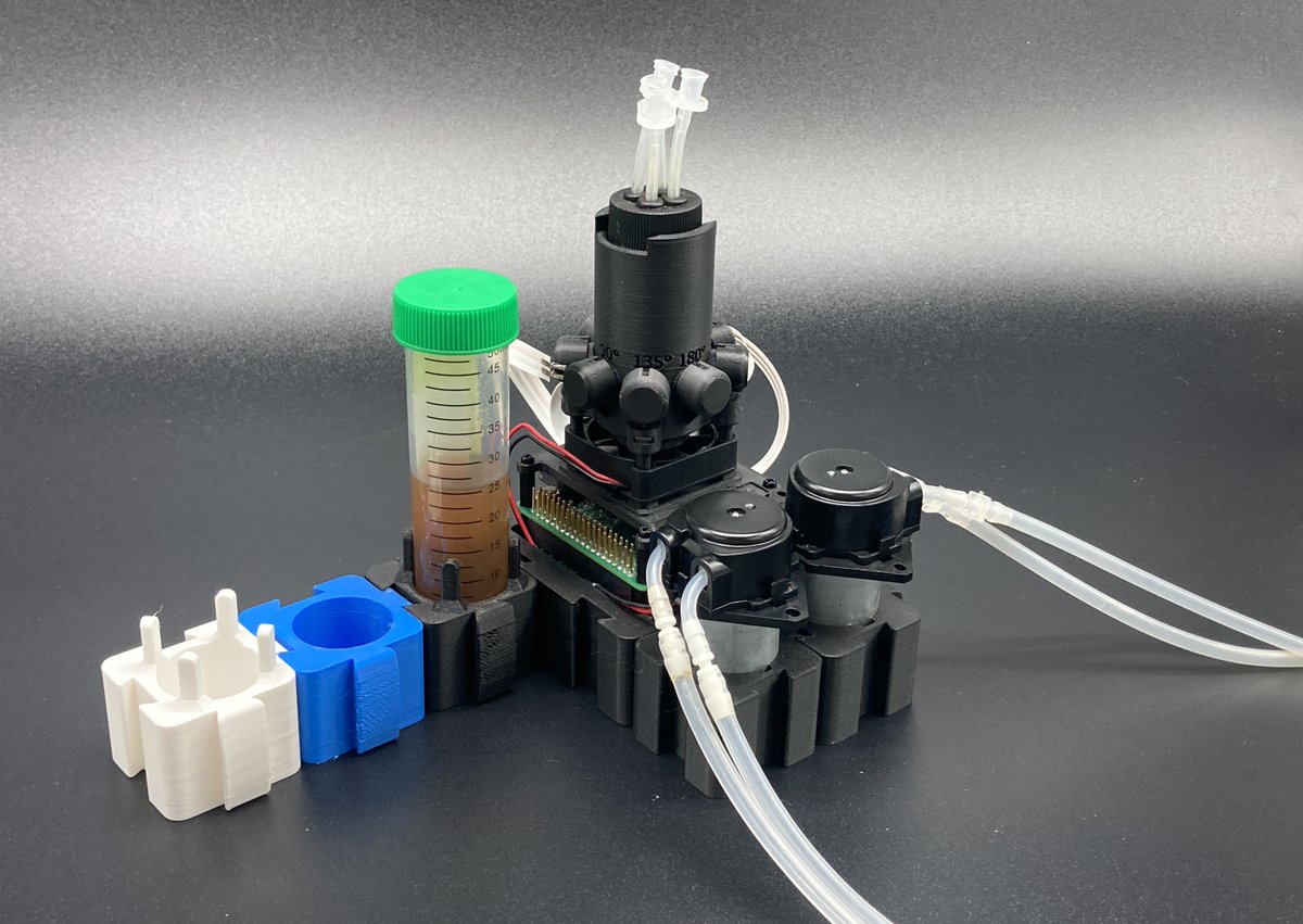 Introducing our new Pioreactor 20ml dosing platform! 

It's modular 🧩 →🧩
It's tiny (8cm x 12cm) 
And it's open source!