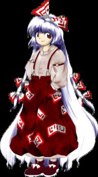 Ppl drawing mokou with big tits is so funny when she canonically looks like this 