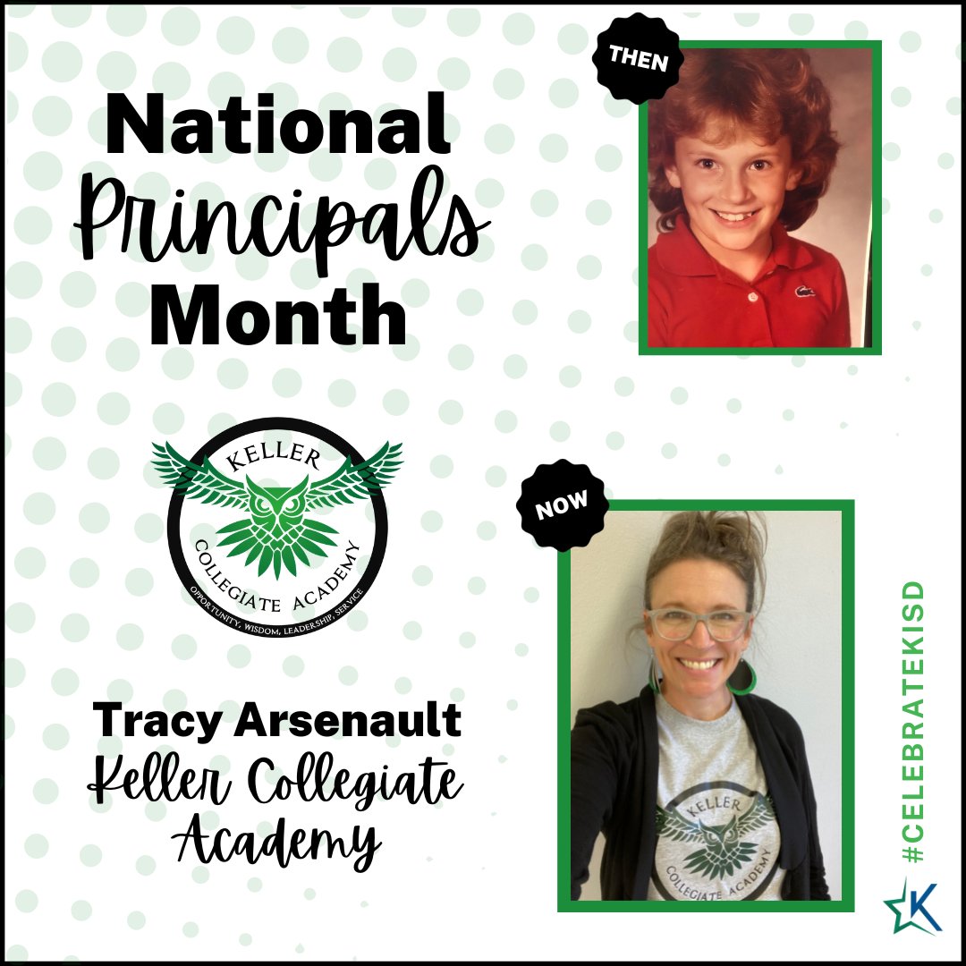 .<a href="/KISD_Academy/">Keller Collegiate Academy</a> Principal Tracy Arsenault wanted to do “all the things” when she was a kid. As a principal, she enjoys “watching both students and adults grow and thrive beyond their own expectations.” #CelebrateKISD #ThankAPrincipal