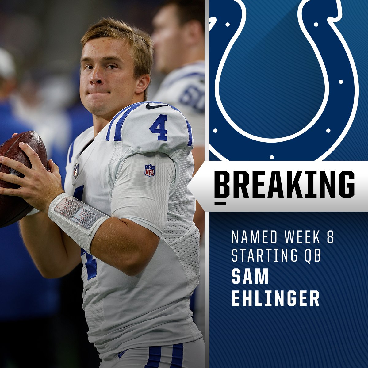 Colts to start Sam Ehlinger at QB in Week 8.