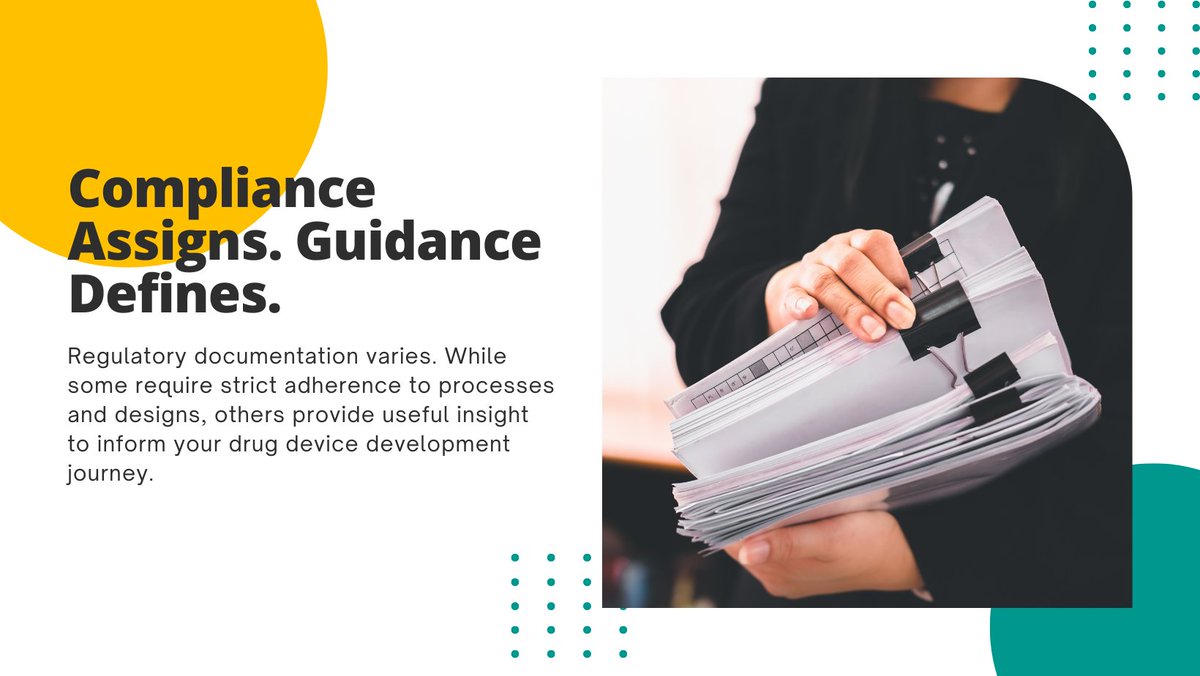 SuttonsCreek's tweet image. Not all #regulatorydocuments require compliance. Make sure you understand what is required versus what is suggested to help guide you along your own path to approval. suttonscreek.com/demystifying-s… #fda #regulatoryaffairs