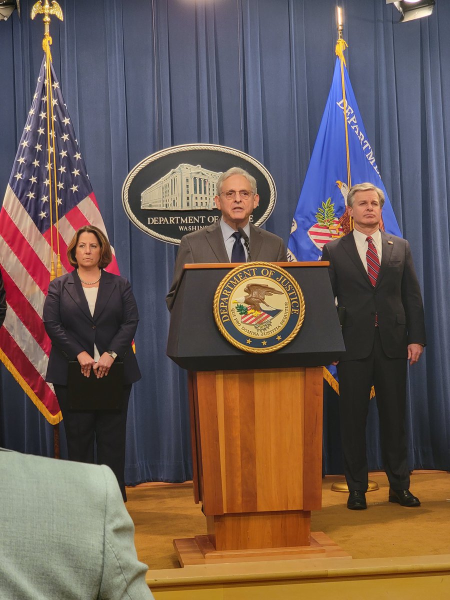 BREAKING: DOJ unveils charges in alleged scheme to undermine US prosecution of Chinese telecom giant Huawei. Feds provided fake info to defendants as part of a sting. AG Garland calls case 'egregious'