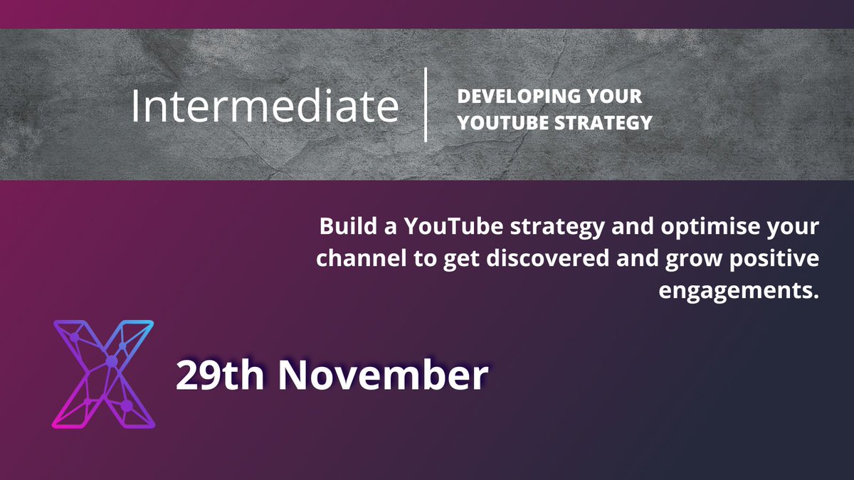 OptixAcademy's tweet photo. Join us for this Intermediate session on Developing Your Youtube Strategy next month; you can find the booking link and more information in our bio!

#optixacademy #digitaltraining #digitalskills https://t.co/RgNoopU3sD
