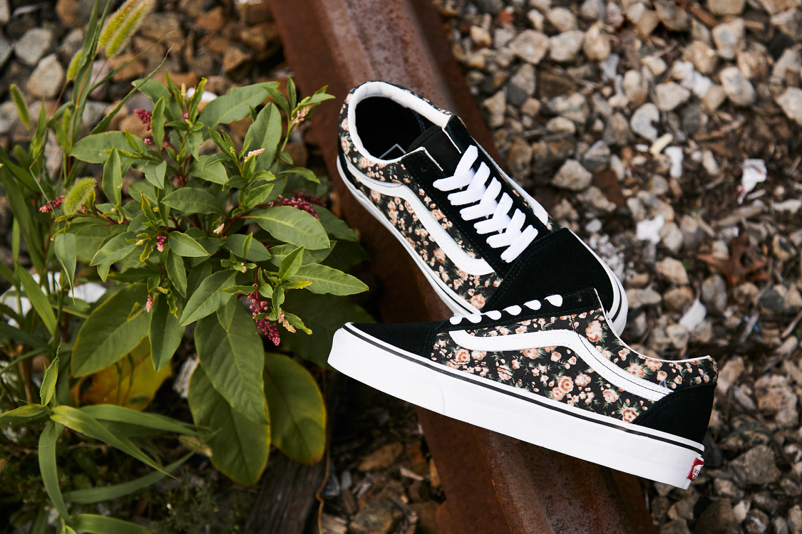 This Old Skool print has us feeling all rosy inside. Available at vans.com