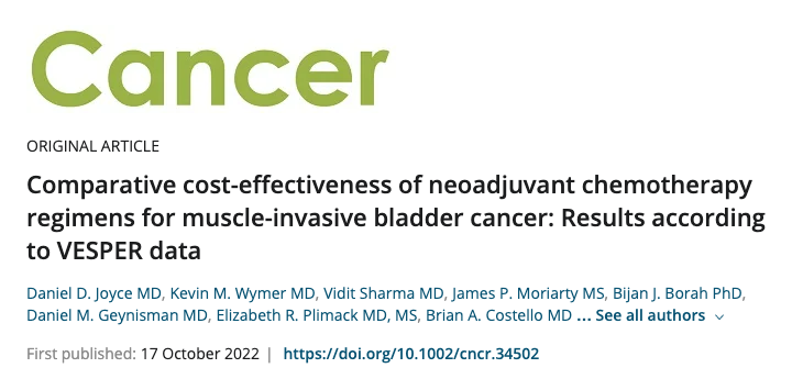 🔶Neoadjuvant ddMVACx6 was more cost-effective 💵💶 than GCx4 for muscle-invasive bladder cancer. 🔶Do we need 6 or ddMVACx4 is enough? @JournalCancer @vidit_sharma_ @SBoorjian @ERPlimackMD @BladderCancerUS @ASCO @OncoAlert @GETUG_Unicancer @Uroweb doi.org/10.1002/cncr.3…