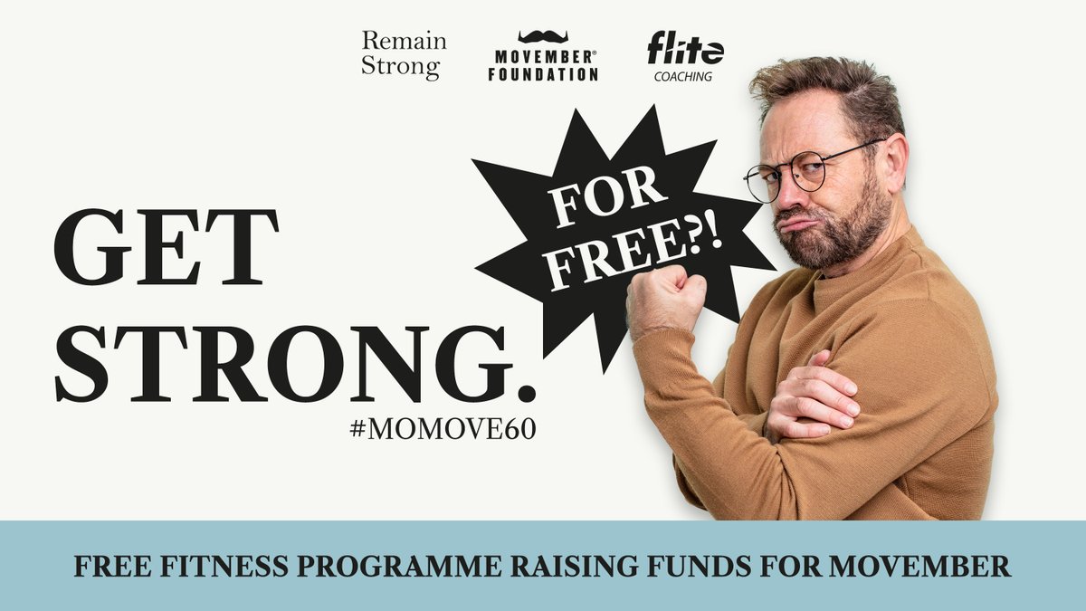 remainstronguk's tweet photo. Ready to support #Movember and get strong? 💪
Take on our FREE #MoMove60 Challenge for the #Gains you need to move 60,000 kg of your body weight in 60 minutes by the end of the month. 🔥
👉 Find out more: https://t.co/loNQpv2Cz6
#mentalhealthawareness #mobro #suicideprevention https://t.co/4ROPHeoMrL