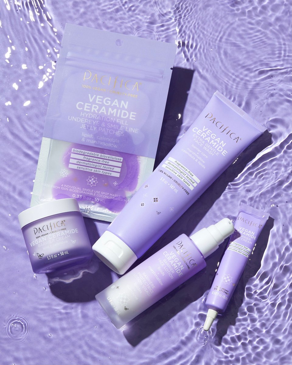 pacificabeauty's tweet photo. You can't go wrong with a classic 💜 Struggling with sensitivity, eczema, or dry dull skin? Vegan Ceramides will protect your skin barrier, help heal hot spots faster, and boost hydration! 

#skincareroutine #ceramides #dryskin #eczema https://t.co/UZgQLNx0Qy