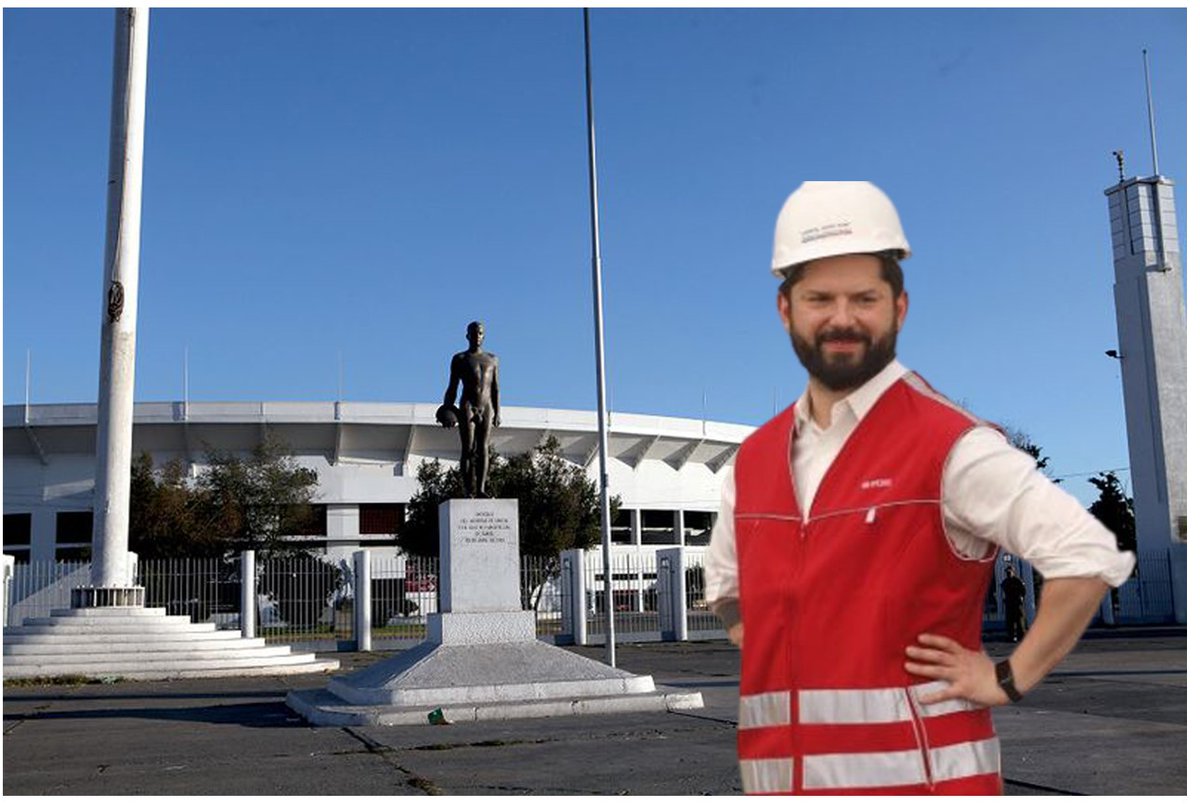 Hoy inauguraremos el Estadio Nacional y mañana otras obras de importancia nacional..
Como la línea 1, 2, 3, 4, 5, 6, 7 y 8 del metro de Santiago.