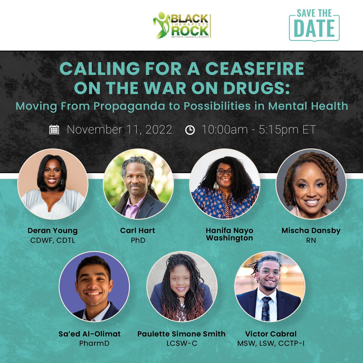 GlowFireside's tweet photo. On November 11th #Fireside's Hanifa Nayo Washington will present at Calling for a Ceasefire on the War on Drugs: Moving From Propaganda to Possibilities in Mental Health, with Deran Young, founder of Black Therapists Rock.

Register today! https://t.co/azhrfYiX0Q https://t.co/qaw29570ZL