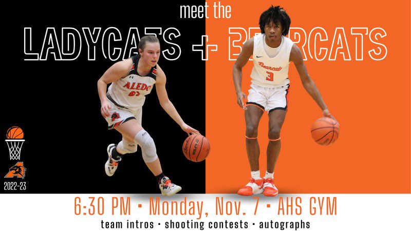 Come meet our Aledo Bearcat Varsity Basketball Players on November 7th at 6:30! It’s going to be a great season with these guys! #Family #PlayTogether