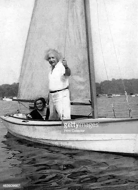 phalpern's tweet photo. "Professor Einstein is almost as much addicted to sailing his small boat on the lake as he is of mathematical speculation... It is in his boat, where he sits dreaming more than thinking, that those visions of universal harmony in nature visit him:"

https://t.co/553vTgf5jJ https://t.co/PbXH68iaIt