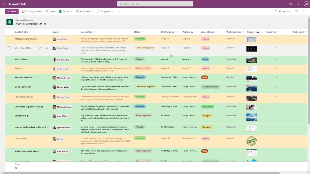 Use Microsoft Lists for your next marketing campaign (+ video)
🔴🟠🟡🟣
 bit.ly/3rCFbOA
#SharePoint #Microsoft365