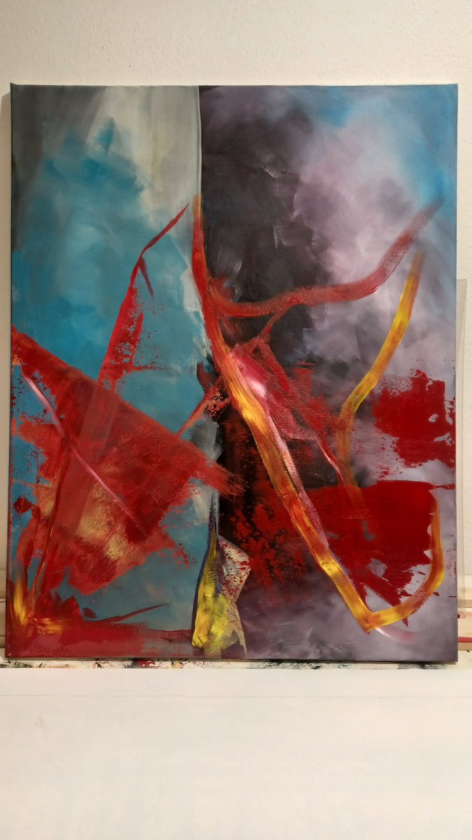 MauroSannaArt's tweet image. Chromatic explosion, with iridescent shades of red, yellow filaments with periwinkle inserts.

#redabstract
#abstractoilpainting #oilpaintings #expressionist #painter #abstractinformal #explosion #colorabstract #colorinspiration #abstracrexpressionism