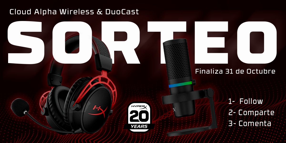 andercortes's tweet photo. La gente de @HyperXSpain tiene un concursazo por su 20 aniversario que os va a interesar. 

Si queréis ganar un 🎙️ DuoCast +  🎧 Cloud Alpha Wireless entrad al enlace para conseguir vuestro premio: https://t.co/7Jf8P0fq0m

#hyperxspain #hyperxfamily #20aniversarioHyperX https://t.co/cP6wqhDU1o