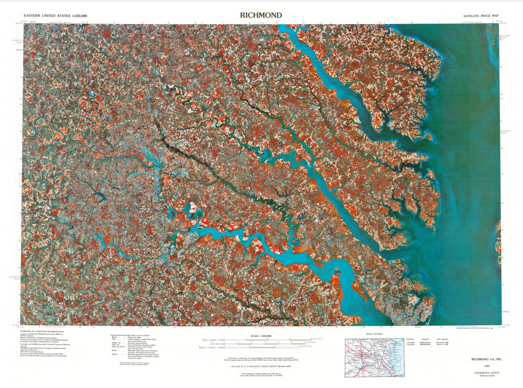 It's #FreeMapMonday! Re-tweet and follow us for a chance to win the Satellite map of Richmond, VA!

#USGSStore (U.S. residents only)