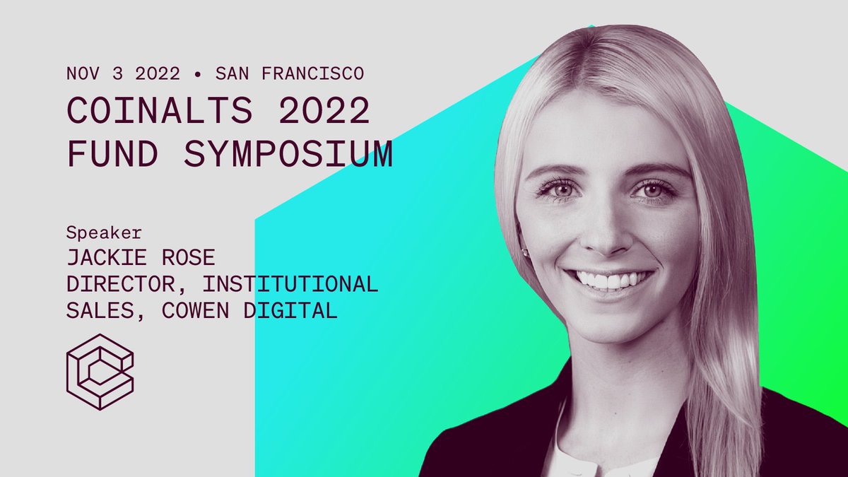 MGStoverCo's tweet photo. Pleased to have Jackie Rose of @Cowen_Inc Digital join #CoinAlts2022 as a moderator on The Institutionalization of an Asset Class: A Discussion with Key Allocators
https://t.co/2YzFieTOGN
#CowenDigital #DigitalAssets @coinalts @HarneysGlobal @CFMLLP @CohenCPA https://t.co/gS4wj3y2AE