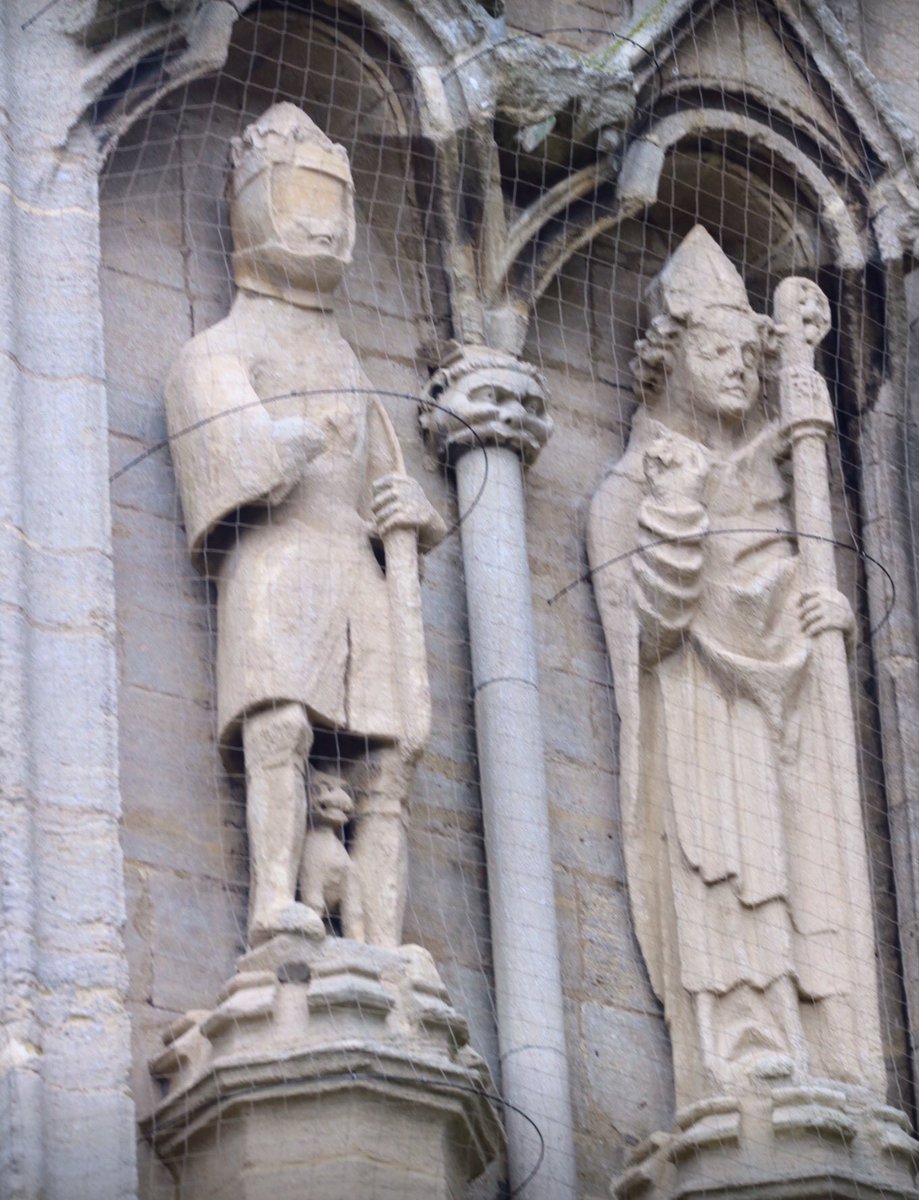 JolyOnCha's tweet photo. Here is Walthoef, Earl of Huntingdon at Crowland Abbey again, but in close up this time. Just look at his cute little mouth! It wasn’t that cute on the 31st May in 1076 though.... 😬 

https://t.co/L0fN3DfXTx https://t.co/5cnNs9RPPE