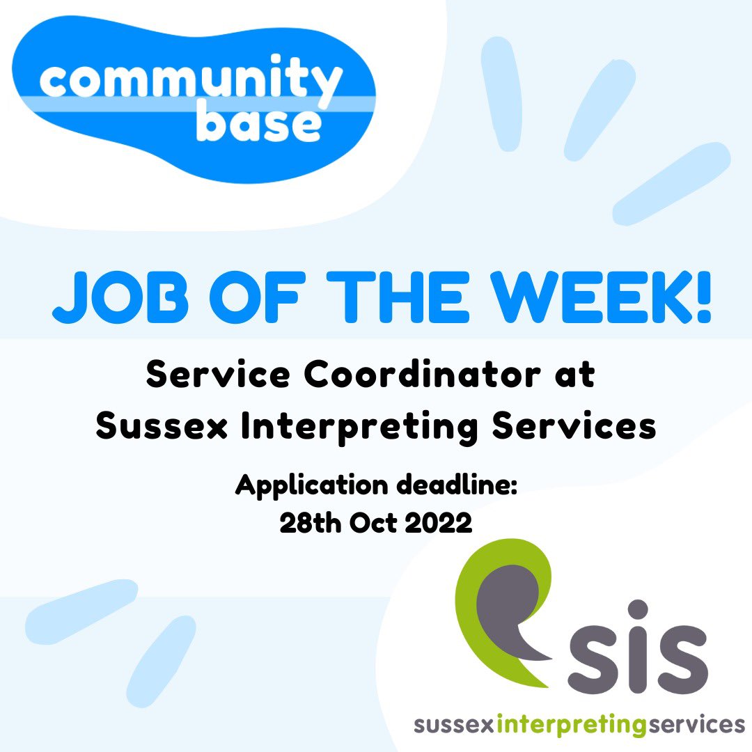 CommunityBase's tweet photo. ๐ต #JobOfTheWeek : Service Coordinator at @sussexinterpret ๐ต
Find out more about this job and how to apply here: https://t.co/3mL5hOedto
#Brighton #brightonandhove #brightonjobs #charitysector #charityjobs #communitybase #recruting #jobsearch #hiring #vacancies #jobvacancy https://t.co/YktgHeaWM5