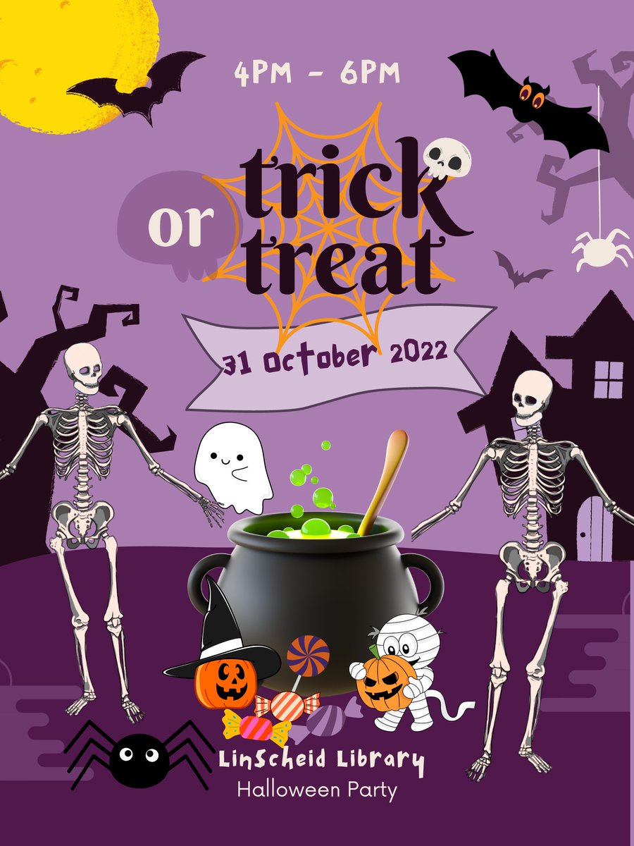 ecoklibrary's tweet photo. 7 days until our Halloween Party -- Free entry, costumes welcome, refreshments, &amp; lots of activities! #ECOKLibrary #ECUTigers #ECUTigerUpdates #Halloween2022Countdown https://t.co/ln6TPwnfOe