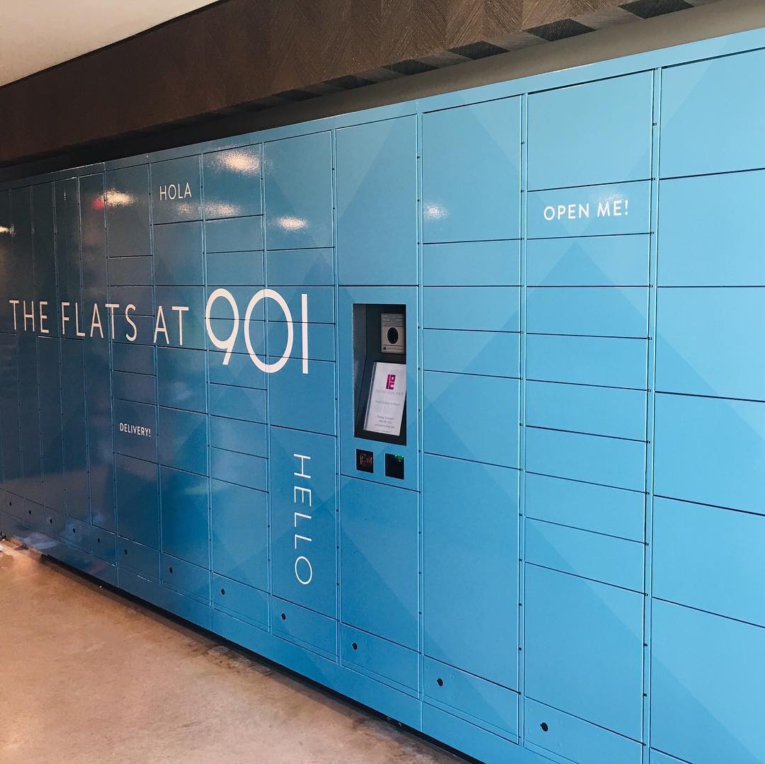Legend says the Package Concierge® smart lockers speak to the residents of The Flats at 901...and keep telling them to order more goodies online since pickups are so easy. 👻