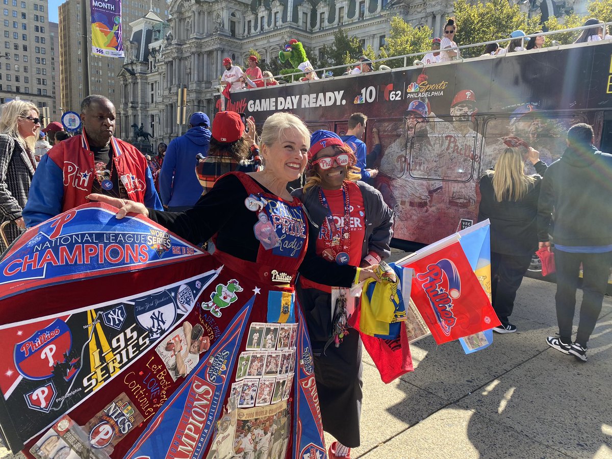 PhillyPrideLady's tweet photo. SUPER SIKED FOR THE NEXT PHILLIES RALLY - THE 2022 WORLD SERIES RALLY!!! 💥⚾️❤️🎉Can’t wait to join my fellow⚡️PHILLIES FANS ⚡️as we have a BLAST cheering on our STELLAR @Phillies TEAM! MANETO! GO! PHILLIES!!!#Phillies #PhilliesNation #WorldSeries2022 @PhilliesNation @NBCSPhilly https://t.co/mUQZK3An8q