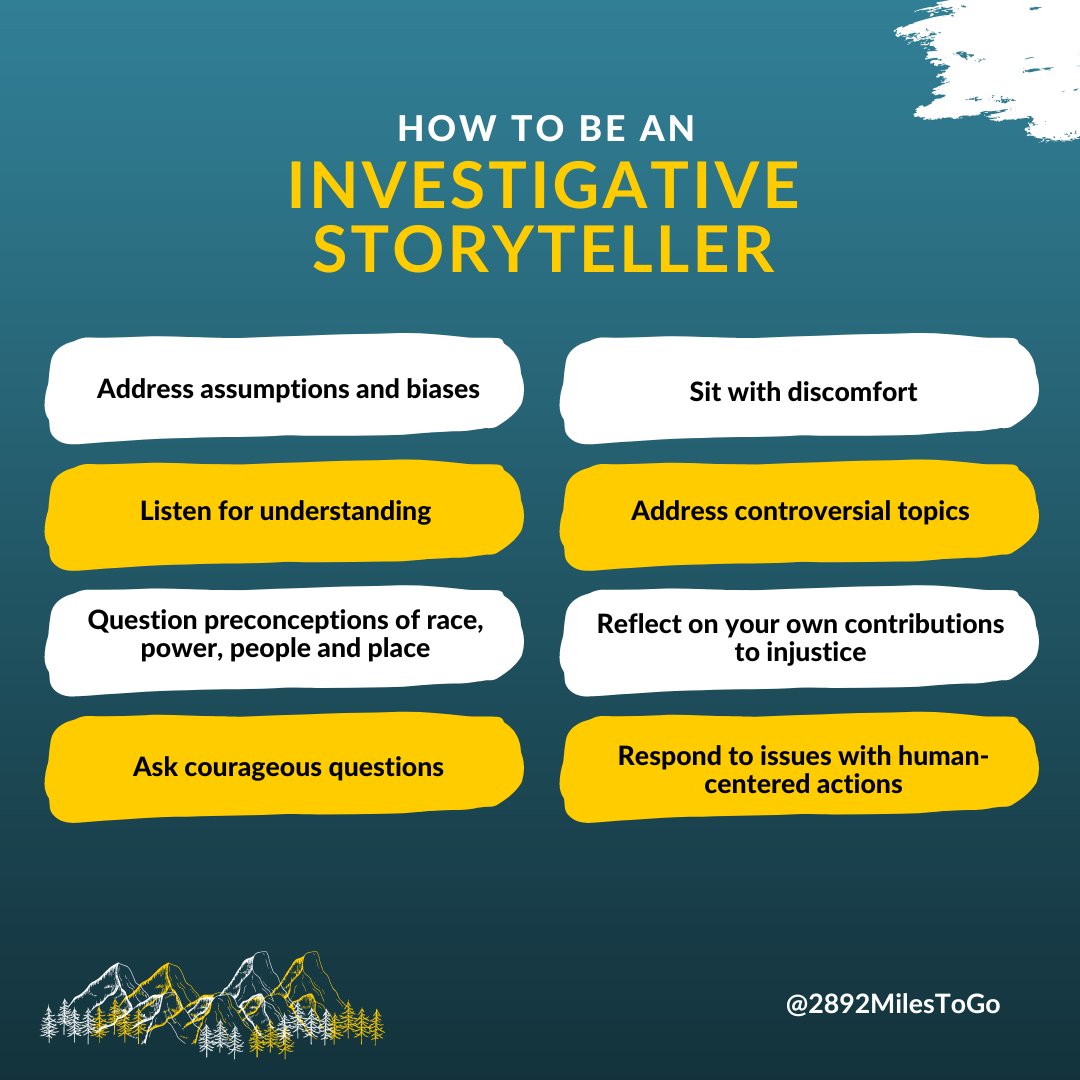 To be an effective investigative storyteller, we need to cultivate these skills 👇