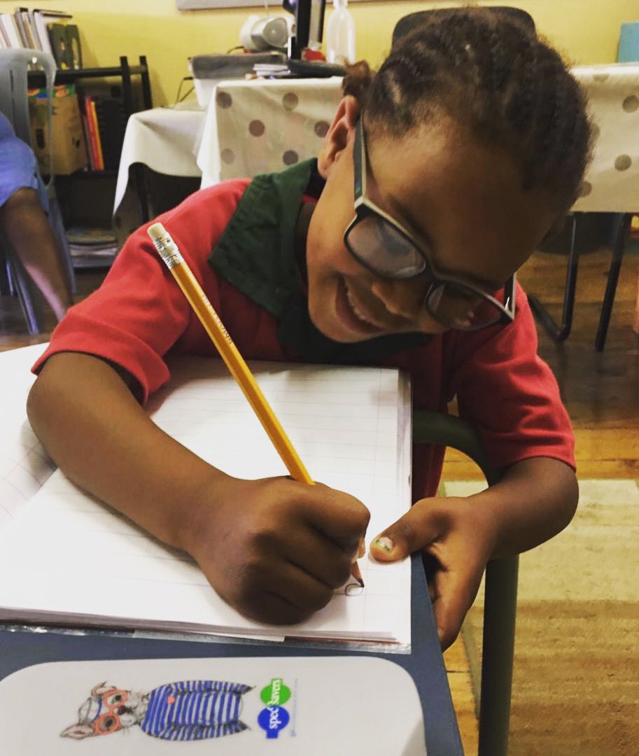 SOS_Africa's tweet photo. A while ago we noticed that young Zel Mari seemed to be squinting a lot when completing her homework. We diagnosed the problem and took her to an optician. We will never forget the moment she put on her glasses for the first time...
#holisticsupport #seeingclearly @Specsavers https://t.co/GZQDuqmAUT