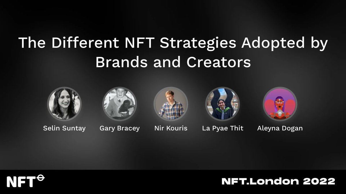 I'll be speaking with @SelinSuntay @nirkouris @LPm0on @gbracey on the Brands Track at #NFTLondon2022 about 'The Different NFT Strategies Adopted by Brands and Creators' nftlondon.sessionize.com/session/373487