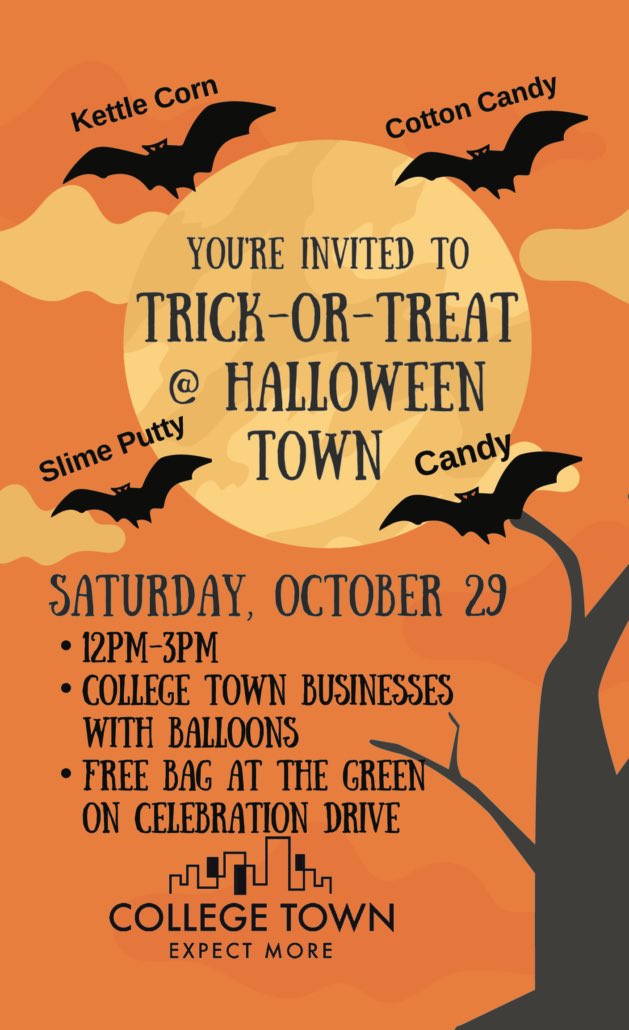 This week in ROC ⬇️

➡️ Halloween Town at College Town Oct.29 🍬🍿🍎 
➡️ Museum of the Dead at the MAG Oct.28 👻 🖼️ 
➡️ Masquerade in the George Eastman Mansion 🎭🍸
.
#CampusROC #GreaterROC #ExploreROC #VisitROC #RochesterNY