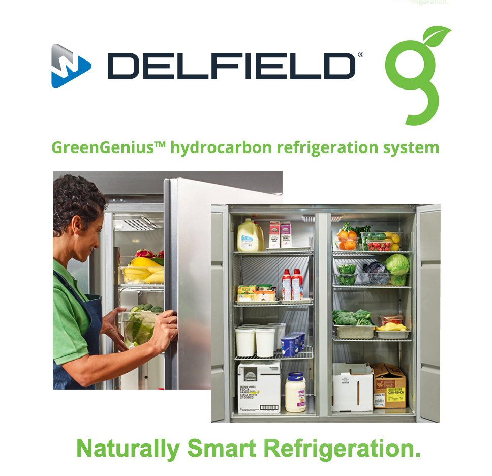 WelbiltInc's tweet photo. Go green with #Delfield state-of-the-art #hydrocarbon #refrigeration technology, #GreenGenius! Using #R290, a natural hydrocarbon refrigerant, our fridges meet Department of Energy and @ENERGYSTAR standards. https://t.co/lwR6ZDSpMN
#energystar #gogreen #welbilt #aligroupfs https://t.co/E8kge3SlAd