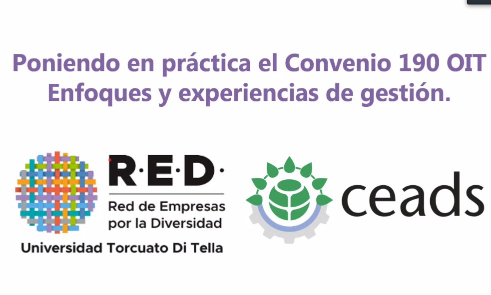 #ActualidadCEADS “Diversidad e Inclusión. Poniendo en práctica el #Convenio190 OIT : enfoques y experiencias de gestión”. En alianza con la <a href="/RED_DiTella/">R.E.D. Di Tella</a> .

Agradecemos a <a href="/Farmacity/">Farmacity</a>, @lorealargentina y <a href="/Limpiolux/">Limpiolux</a> por compartir sus experiencias. 

👉ceads.org.ar/poniendo-en-pr…
