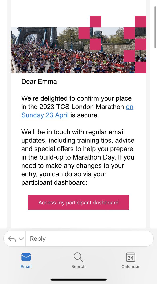 EmmWatson93's tweet photo. London marathon 2023, see you there! #LondonMarathon https://t.co/vKpjyPYITz