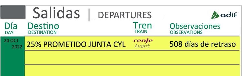 AVE_CyL's tweet photo. Más de 500 días de espera, @jcyl todavía NO ha implantado la ayuda contra la #despoblacion con @Renfe. @alferma1 NO cumple su promesa todavía. Falta a su palabra? @HectorPalenciaR @JulioLRevuelta @MariaGlezCorral #AvantLaboral https://t.co/zS5lh3zIa6