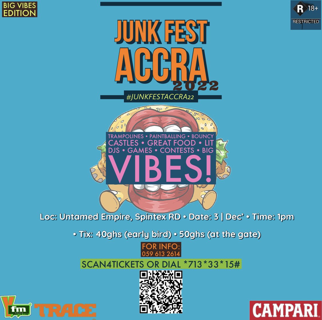 Guys, our online tickets are limited. Get yours now or pay more at the gate🫶🏽
#JunkFestAccra22
🍕🍔🥟🍤🥓🍟🌯🫔