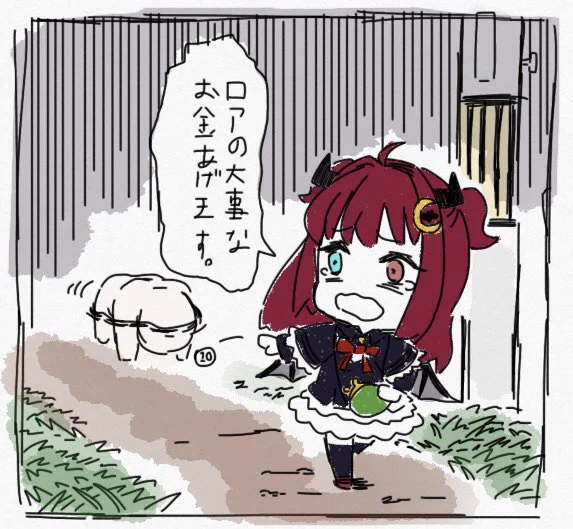 ロアちゃん今日は10月25日世界パスタデー
1995年の今日世界パスタ会議が開いたことでできたとか
ロアちゃんの好きなパスタを話してくれたこともあったけど共感しかなかったね
ロアちゃんペペロンチーノやジェノベーゼ今日は好きなパスタ食べてこ

ロアちゃんが夜廻してた時に描いたやつ
 #ロアちゃんへ 