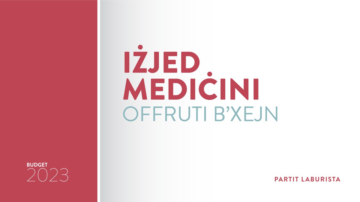 More #medicines will be offered for free.
#Budget2023 | <a href="/RobertAbela_MT/">Robert Abela</a>