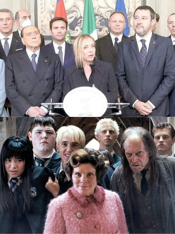 We see no difference
#harrypotter #hp #Italy #giorgiameloni #matteosalvini #silvioberlusconi #politica #politics #Italia #jkrowling