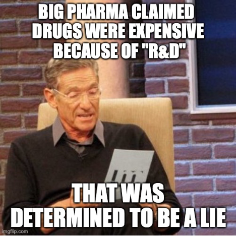 Runaway_Rx's tweet photo. #BigPharma loves to claim that R&amp;D investment justifies high drug prices.

You want to guess how true that is? #TheProblemIsThePrice
https://t.co/3MrNhP9Fui https://t.co/UH3aCFwhkj