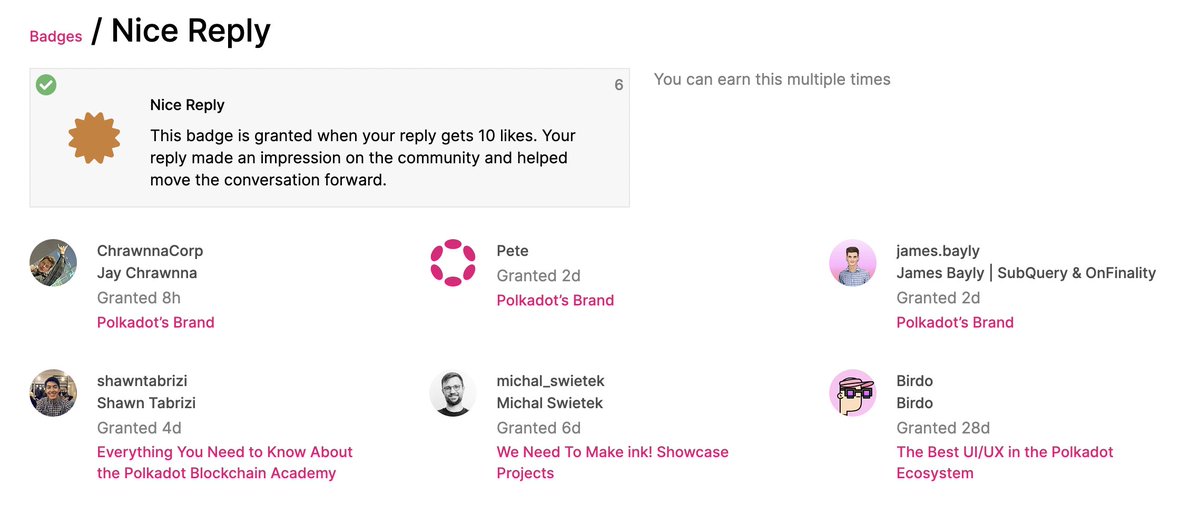 nice reply club on forum.polkadot.network 😎