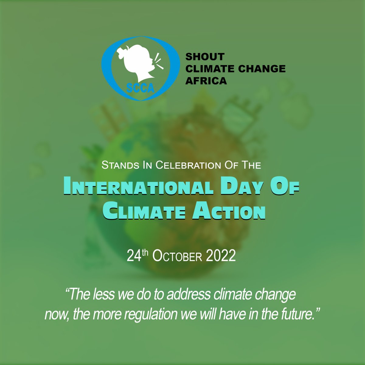 As the world celebrates international day of <a href="/climate/">Bloomberg Green</a> action, Shout Climate Change Africa joins the rest of the globe to celebrate this auspicious day to heighten high level of awareness about the effect of climate change to global peace and security.