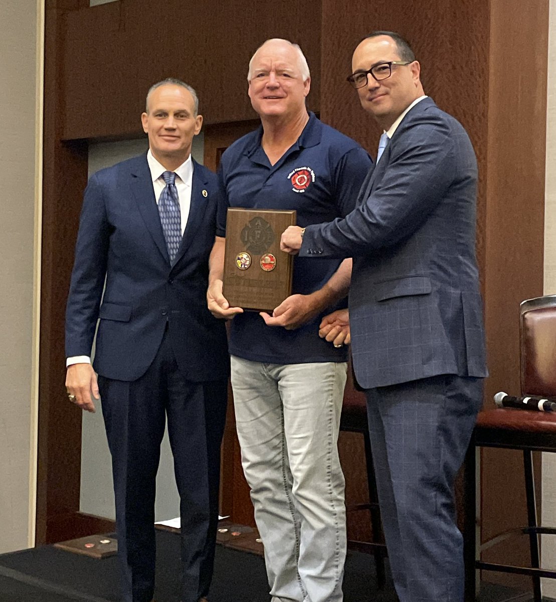 Today, our recently retired President Emeritus, Steve Beuerlein was honored at the IAFF 10TH District PEP event in San Francisco. We have been blessed by his visionary leadership. It is our honor to run with the torch he has passed to us.