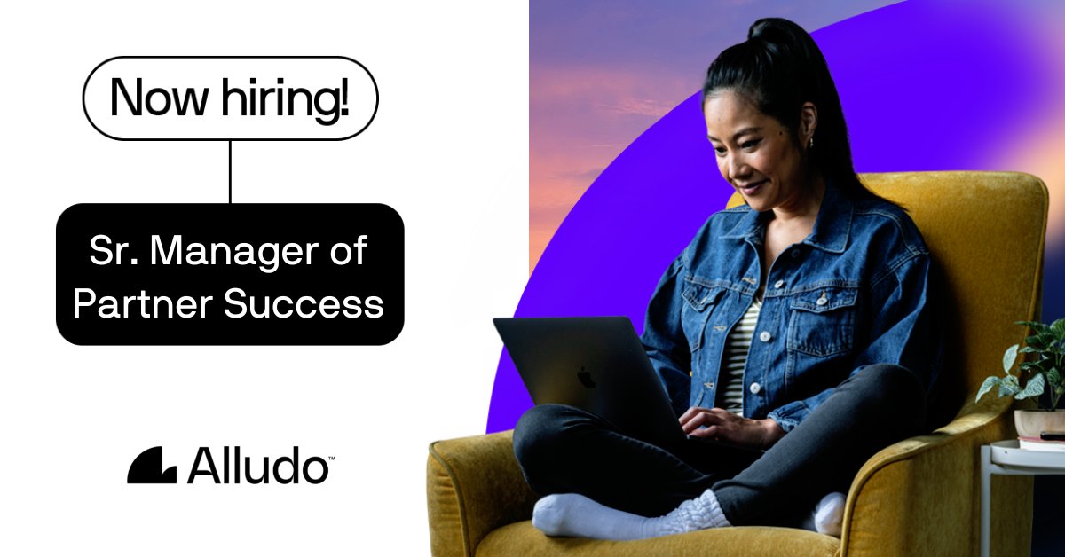 sdaly22's tweet photo. We're #hiring! @helloalludo is looking for a Sr Manager of Partner Success to help drive the growth of our global partner community. Why work here? We're serious about empowering people to work when, how &amp; where they want. Couch? Sweatpants? Cool with us! https://t.co/Hks6fpUAG9 https://t.co/lDEScVNr9D
