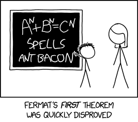 Fermat's First Theorem xkcd.com/2689/ m.xkcd.com/2689/