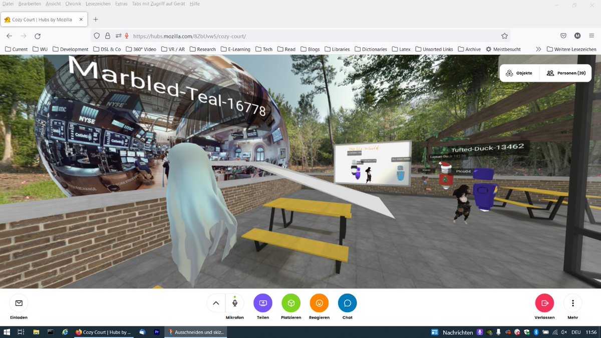 msfeurstein's tweet photo. First time exploring the potential of @MozillaHubs in a hybrid classroom on the topic of technological driving factors for the web and beyond.

Positive experience. Useful for showcasing potential. 

#VirtualReality #HigherEd #mozillahubs #technology #future #elearning https://t.co/IPHlHHclu5