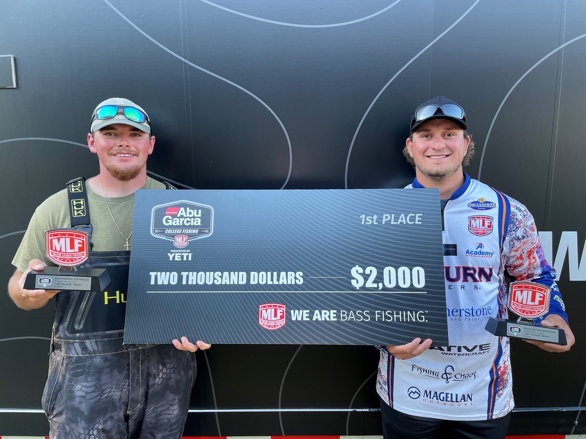 Blake Milligan and Matthew Parrish of Auburn University earned the right to compete in the 2023 College Fishing National Championship when they won the @Abu_Garcia College Fishing Presented by @YETICoolers event on Pickwick Lake with 18 pounds, 7 ounces!