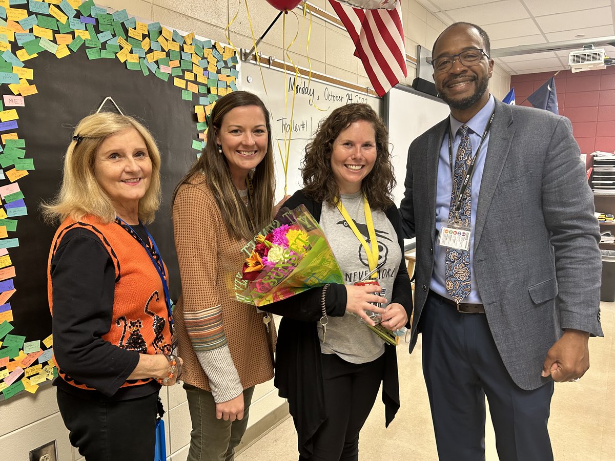 DRHillMiddle's tweet photo. We are so excited to announce that Mrs. Amanda Harper has been named Spartanburg District Five's Distinguished Teacher of Literacy! Congratulations, Mrs. Harper! We are so proud of you! #TheHill #D5Difference https://t.co/WqcWlda5pQ