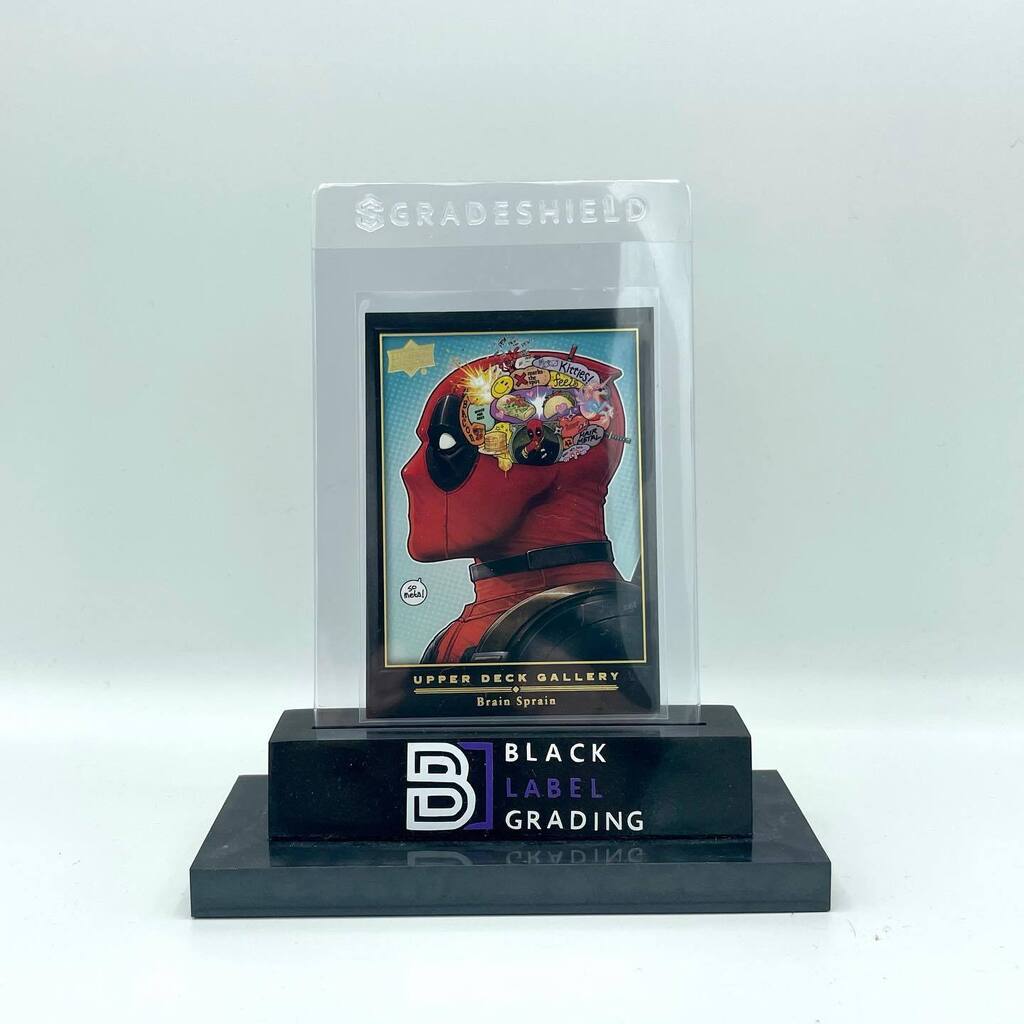 BLGrading's tweet photo. We’re huge Deadpool fans here at BLG so just had to share this Deadpool “Brain Sprain” card with you all!

Thank you @kamakaziecards for your submission! Hoping it gets a good grade! https://t.co/l1JSgbmUsc